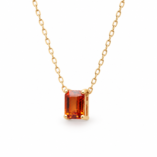 Collar de zafiro naranja 00233460 — producto solo