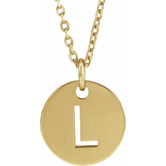 GIOVE MIO CABLE CHAIN NECKLACE WITH INITIAL L PENDANT IN 925 SILVER PLATED IN 18KT YELLOW GOLD PLATED 40-45 CM LONG