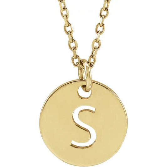 GIOVE MIO CABLE CHAIN NECKLACE WITH INITIAL S PENDANT IN 925 SILVER PLATED IN 18KT YELLOW GOLD 40-45 CM LONG